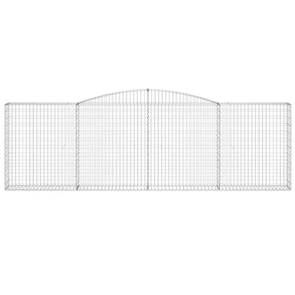 vidaXL Gabions à arc surélevé 9 pcs 400x30x120/140cm Fer galvanisé