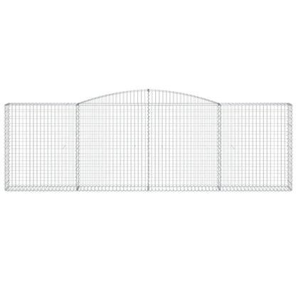 vidaXL Gabionen mit Hochbogen 20Stk. 400x30x120/140cm Verzinktes Eisen