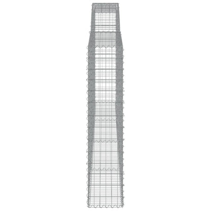 vidaXL Gabionen mit Hochbogen 10Stk. 400x30x140/160cm Verzinktes Eisen