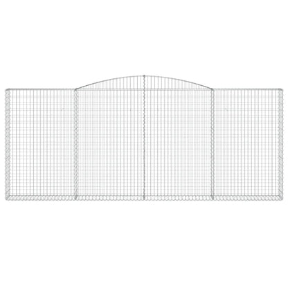 vidaXL Gabionen mit Hochbogen 3 Stk. 400x30x160/180cm Verzinktes Eisen