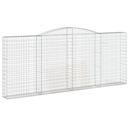 vidaXL Gabionen mit Hochbogen 7 Stk. 400x30x160/180cm Verzinktes Eisen