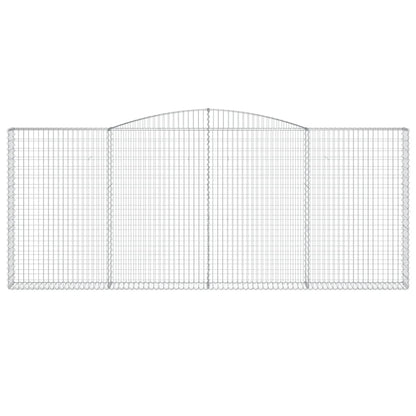 vidaXL Gabionen mit Hochbogen 9 Stk. 400x30x160/180cm Verzinktes Eisen