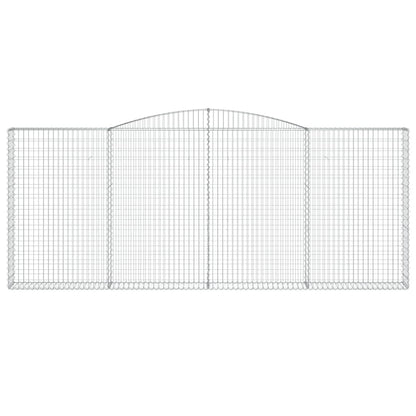 vidaXL Gabionen mit Hochbogen 10 Stk 400x30x160/180cm Verzinktes Eisen
