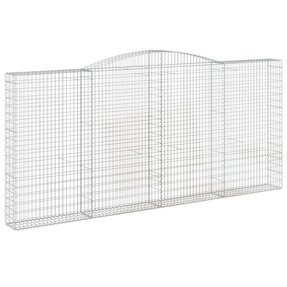 vidaXL Gabionen mit Hochbogen 6 Stk. 400x30x180/200cm Verzinktes Eisen