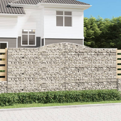 vidaXL Gabionen mit Hochbogen 20Stk. 400x30x180/200cm Verzinktes Eisen