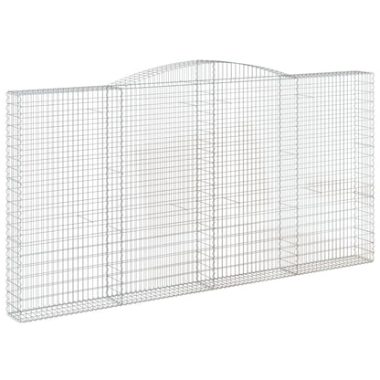 vidaXL Gabionen mit Hochbogen 10Stk. 400x30x200/220cm Verzinktes Eisen