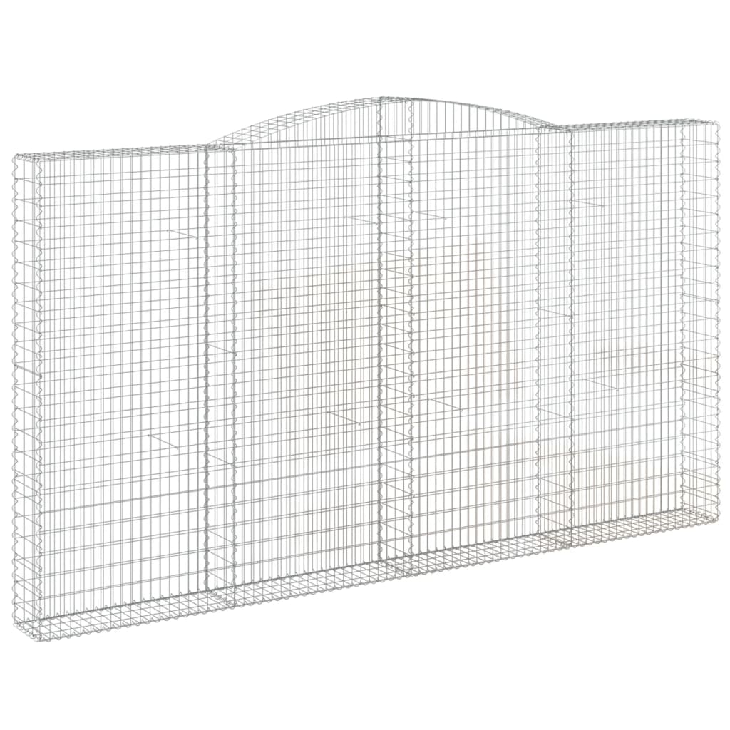 vidaXL Gabions à arc cintré 6 pcs 400x30x220/240 cm Fer galvanisé