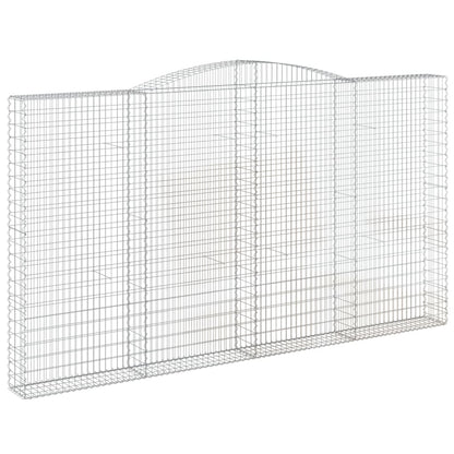 vidaXL Gabions à arc élevé 8 pcs. 400x30x220/240cm Fer galvanisé