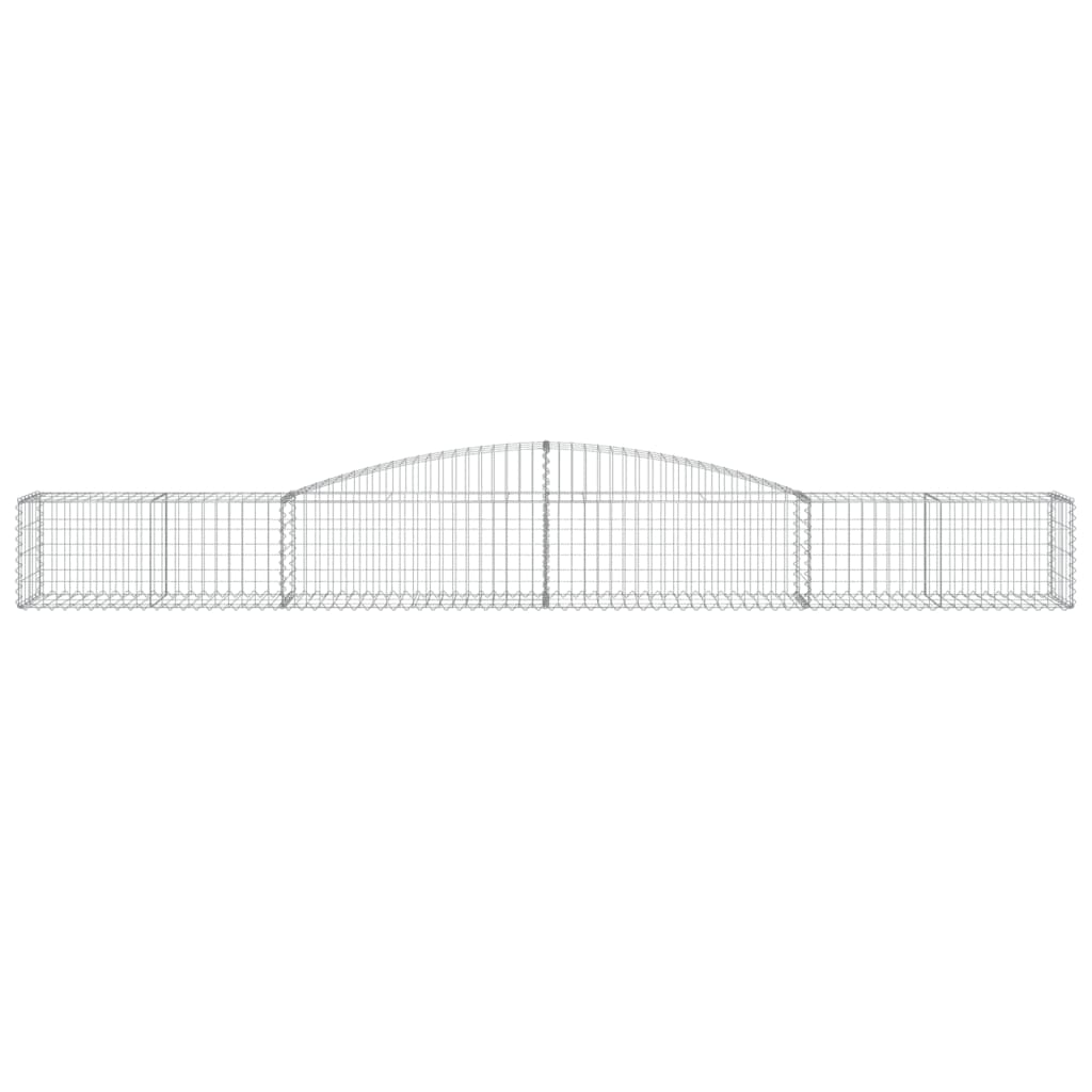 vidaXL Gabionen mit Hochbogen 5 Stk. 400x50x40/60cm Verzinktes Eisen