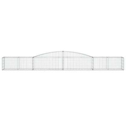 vidaXL Gabionen mit Hochbogen 5 Stk. 400x50x40/60cm Verzinktes Eisen
