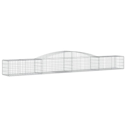 vidaXL Gabionen mit Hochbogen 6 Stk. 400x50x40/60cm Verzinktes Eisen