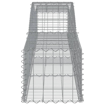vidaXL Gabionen mit Hochbogen 6 Stk. 400x50x40/60cm Verzinktes Eisen