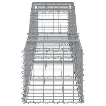 vidaXL Gabionen mit Hochbogen 8 Stk. 400x50x40/60cm Verzinktes Eisen