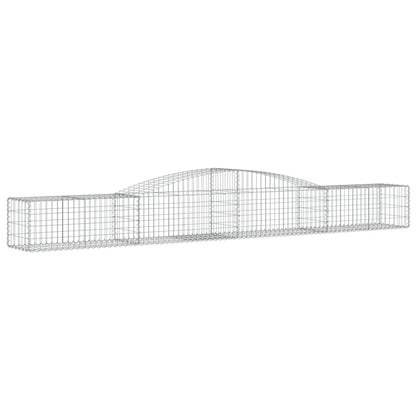 vidaXL Gabionen mit Hochbogen 10 Stk. 400x50x40/60cm Verzinktes Eisen