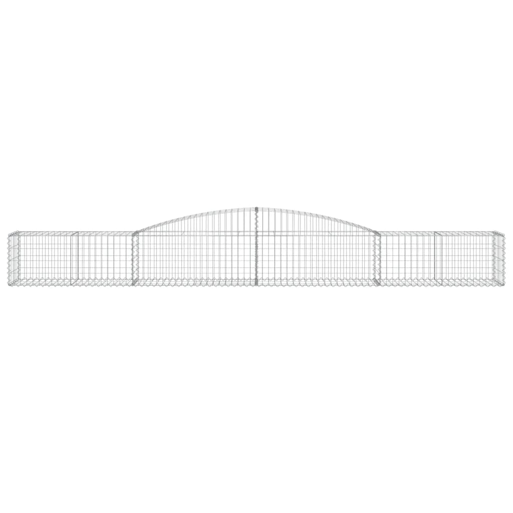 vidaXL Gabionen mit Hochbogen 10 Stk. 400x50x40/60cm Verzinktes Eisen