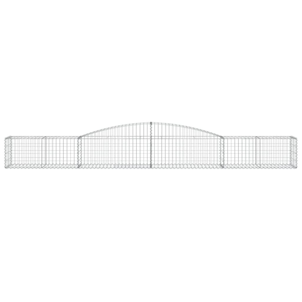 vidaXL Gabionen mit Hochbogen 25 Stk. 400x50x40/60cm Verzinktes Eisen