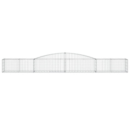 vidaXL Gabionen mit Hochbogen 25 Stk. 400x50x40/60cm Verzinktes Eisen