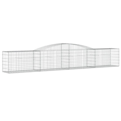 vidaXL Gabionen mit Hochbogen 5 Stk. 400x50x60/80cm Verzinktes Eisen