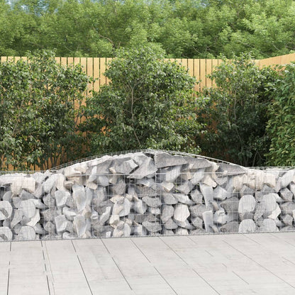vidaXL Gabions avec arche 6 pcs 400x50x60/80 cm Fer galvanisé
