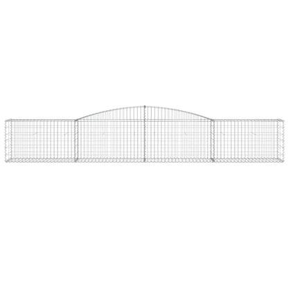 vidaXL Gabionen mit Hochbogen 10 Stk. 400x50x60/80cm Verzinktes Eisen