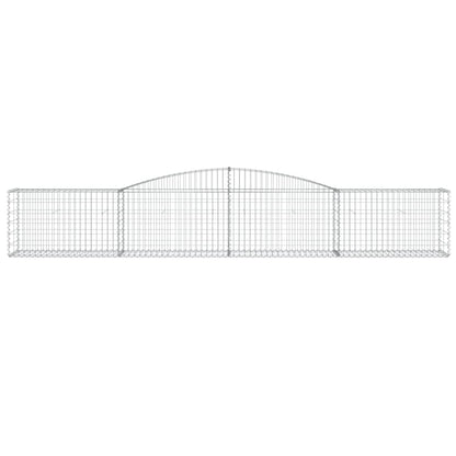 vidaXL Gabionen mit Hochbogen 15 Stk. 400x50x60/80cm Verzinktes Eisen