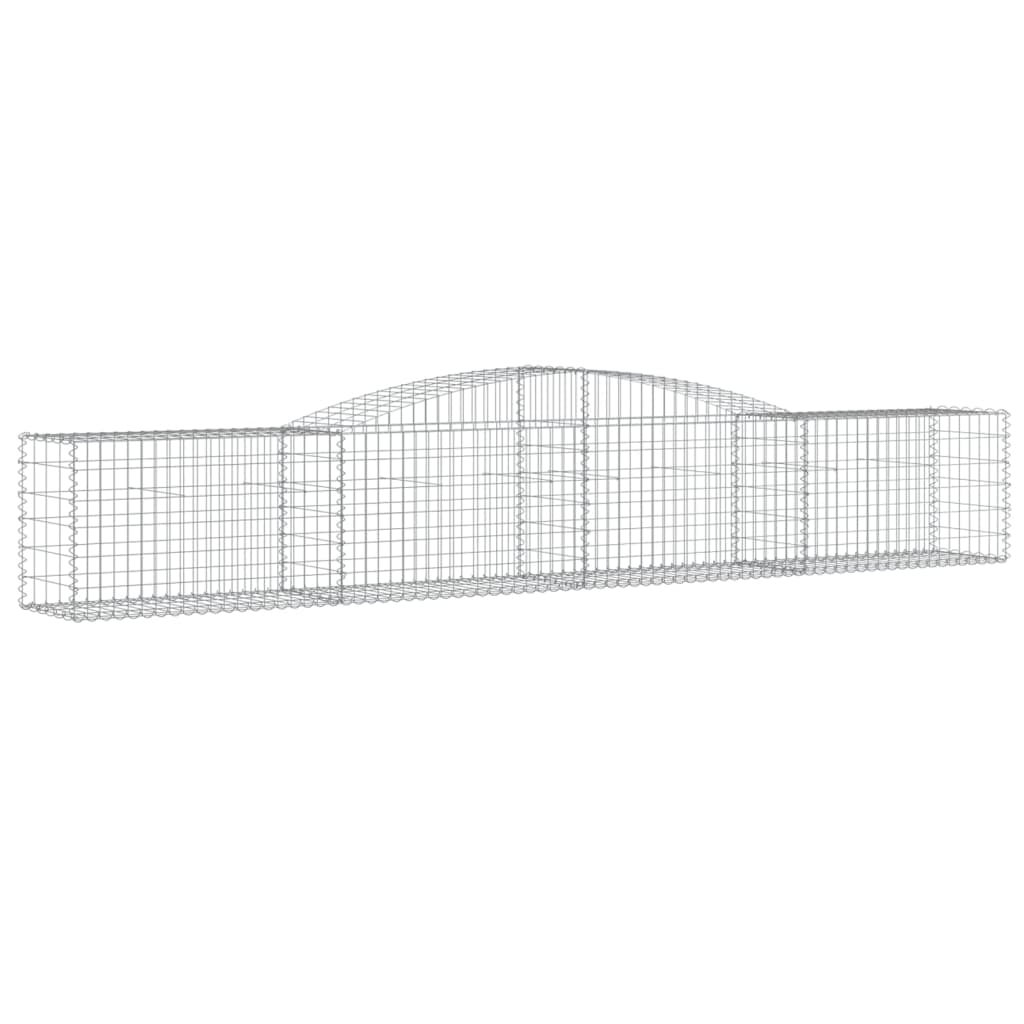 vidaXL Gabions avec arc surélevé 25 pcs 400x50x60/80cm Fer galvanisé