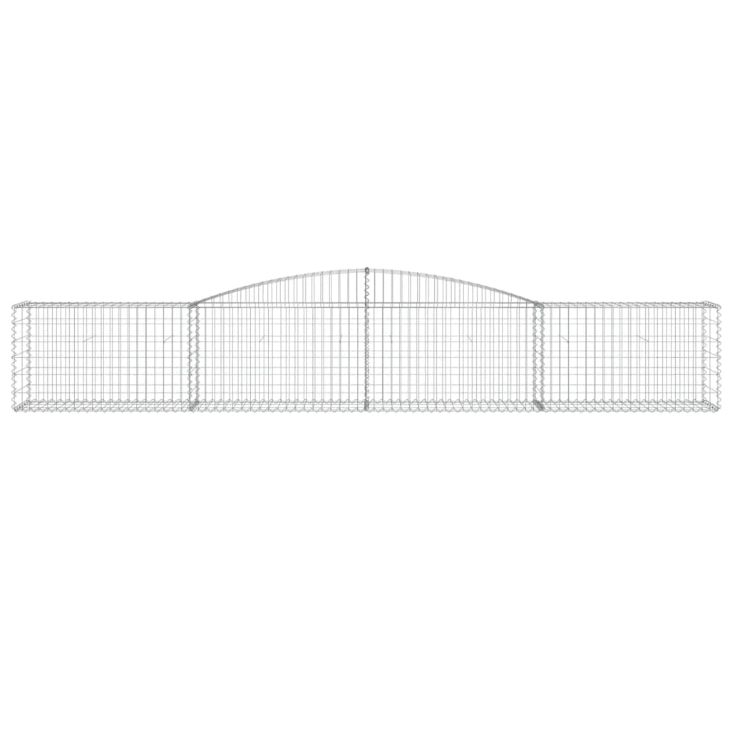 vidaXL Gabions avec arc surélevé 25 pcs 400x50x60/80cm Fer galvanisé