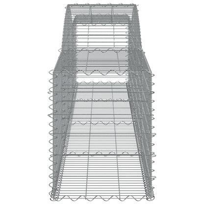 vidaXL Gabions avec arc surélevé 25 pcs 400x50x60/80cm Fer galvanisé