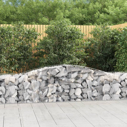 vidaXL Gabions avec arc surélevé 25 pcs 400x50x60/80cm Fer galvanisé