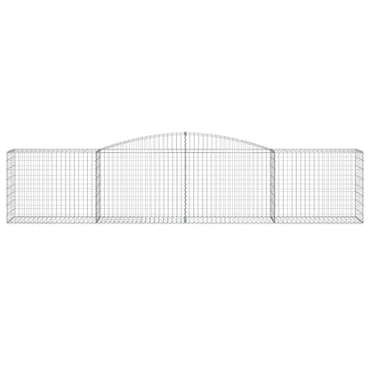 vidaXL Gabionen mit Hochbogen 6 Stk. 400x50x80/100cm Verzinktes Eisen