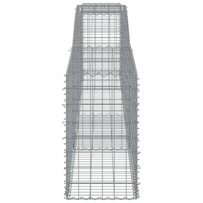 vidaXL Gabionen mit Hochbogen 6 Stk. 400x50x80/100cm Verzinktes Eisen