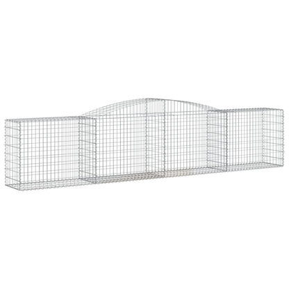 vidaXL Gabions avec arche 7 pcs 400x50x80/100 cm Fer galvanisé