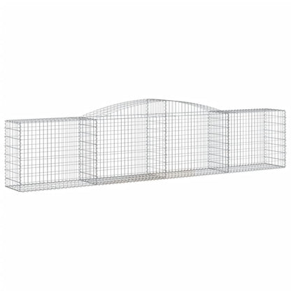 vidaXL Gabions avec arc élevé 8 pcs 400x50x80/100 cm Fer galvanisé
