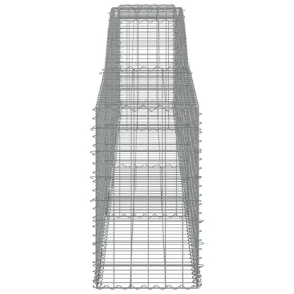 vidaXL Gabions avec arc élevé 8 pcs 400x50x80/100 cm Fer galvanisé