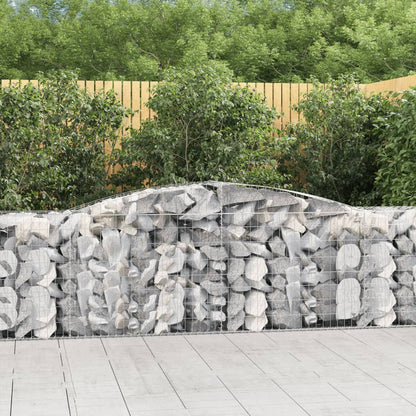 vidaXL Gabions avec arc élevé 8 pcs 400x50x80/100 cm Fer galvanisé
