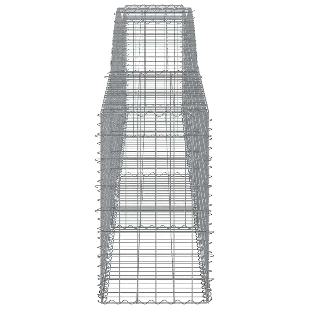 vidaXL Gabionen mit Hochbogen 15 Stk. 400x50x80/100cm Verzinktes Eisen