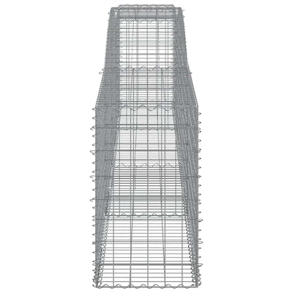 vidaXL Gabionen mit Hochbogen 15 Stk. 400x50x80/100cm Verzinktes Eisen
