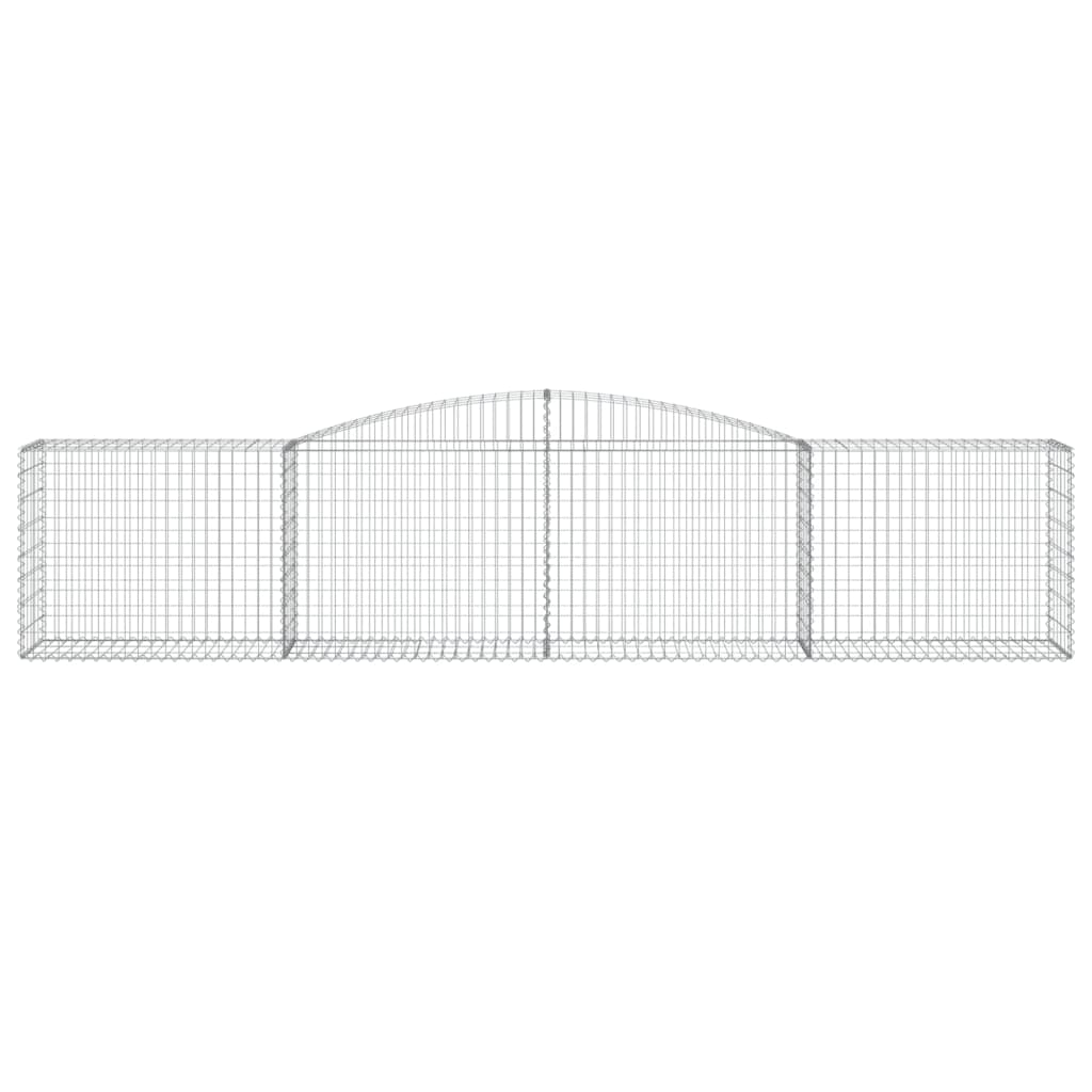 vidaXL Gabionen mit Hochbogen 20 Stk. 400x50x80/100cm Verzinktes Eisen