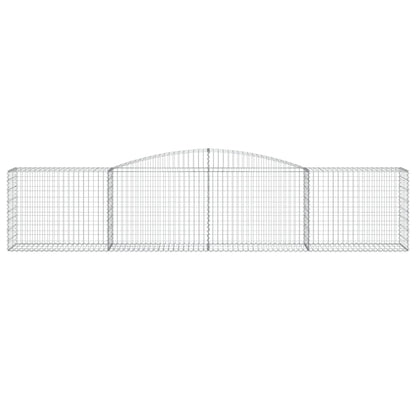 vidaXL Gabions avec arche surélevée 25 pcs 400x50x80/100 cm Fer galvanisé