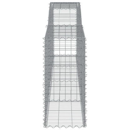 vidaXL Gabionen mit Hochbogen 6 Stk. 400x50x100/120cm Verzinktes Eisen
