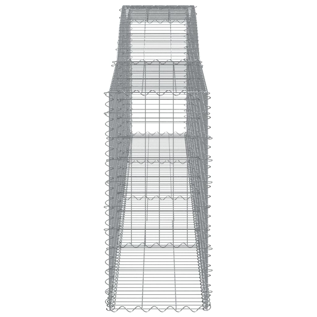 vidaXL Gabions avec arche 8 pcs 400x50x100/120 cm Fer galvanisé