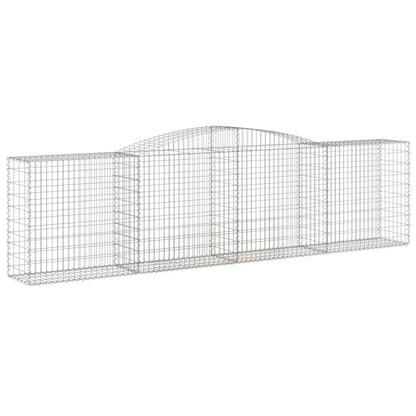 vidaXL Gabions à arc surélevé 10 pcs 400x50x100/120cm Fer galvanisé