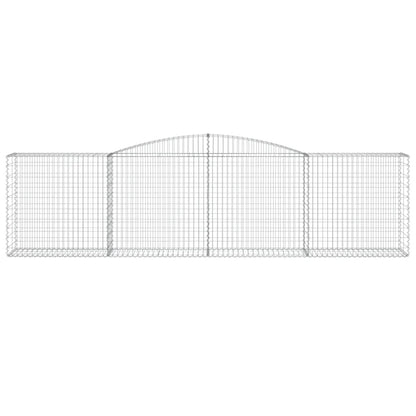 vidaXL Gabions à arc surélevé 10 pcs 400x50x100/120cm Fer galvanisé