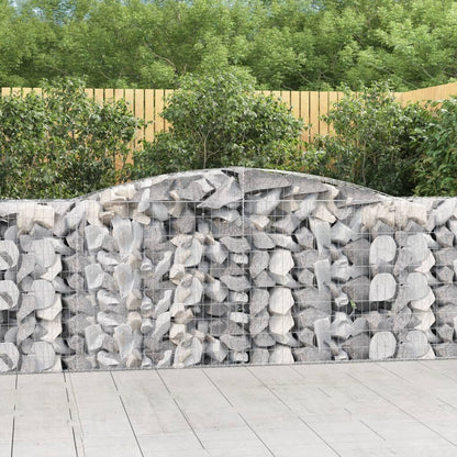 vidaXL Gabions à arc surélevé 10 pcs 400x50x100/120cm Fer galvanisé