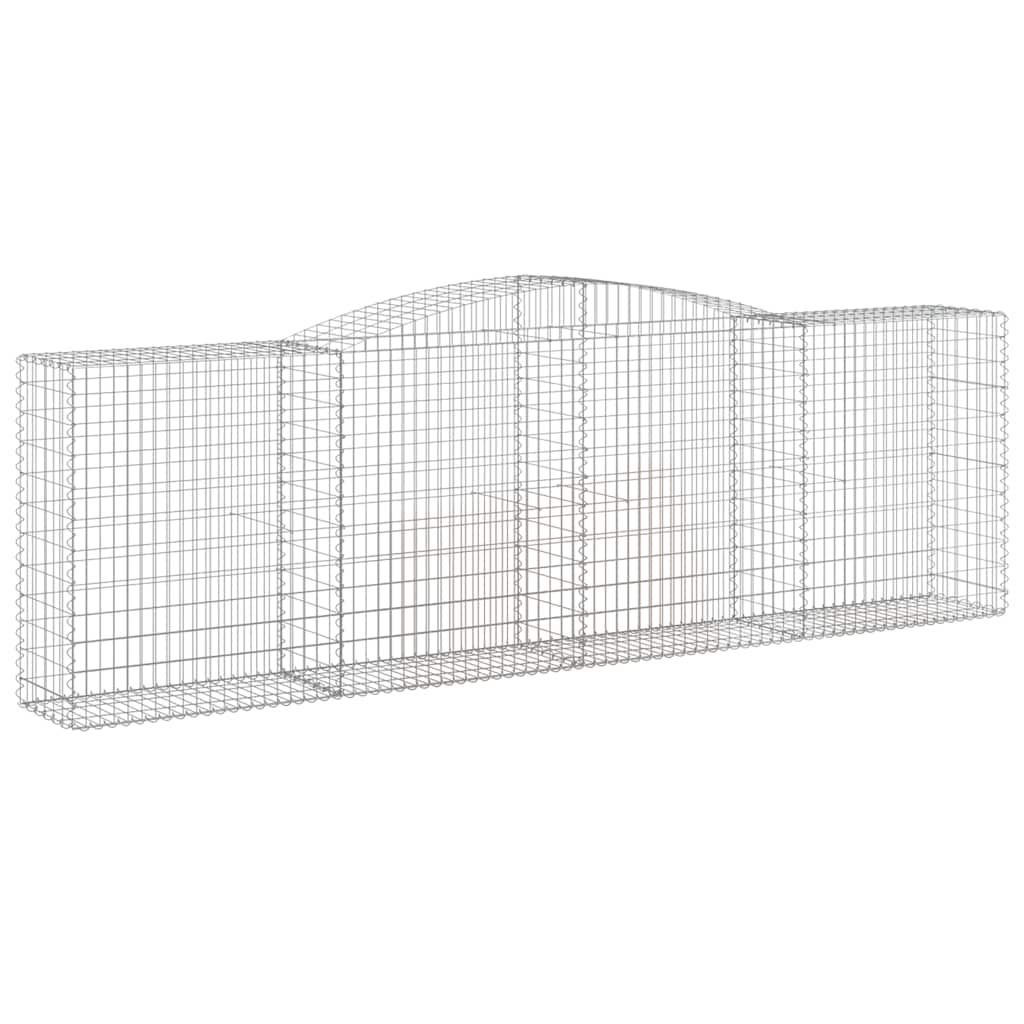 vidaXL Gabions avec arche 6 pcs 400x50x120/140cm Fer galvanisé