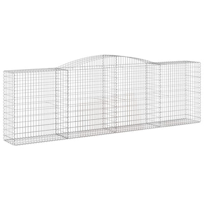vidaXL Gabions avec arche 6 pcs 400x50x120/140cm Fer galvanisé