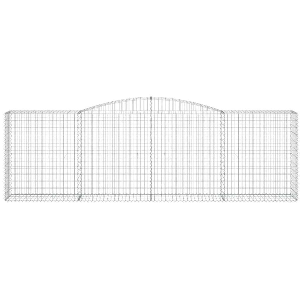 vidaXL Gabions avec arche 6 pcs 400x50x120/140cm Fer galvanisé
