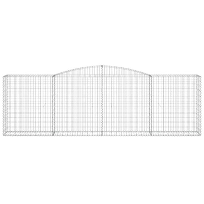 vidaXL Gabions avec arche 6 pcs 400x50x120/140cm Fer galvanisé