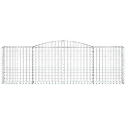 vidaXL Gabionen mit Hochbogen 25 Stk 400x50x120/140cm Verzinktes Eisen