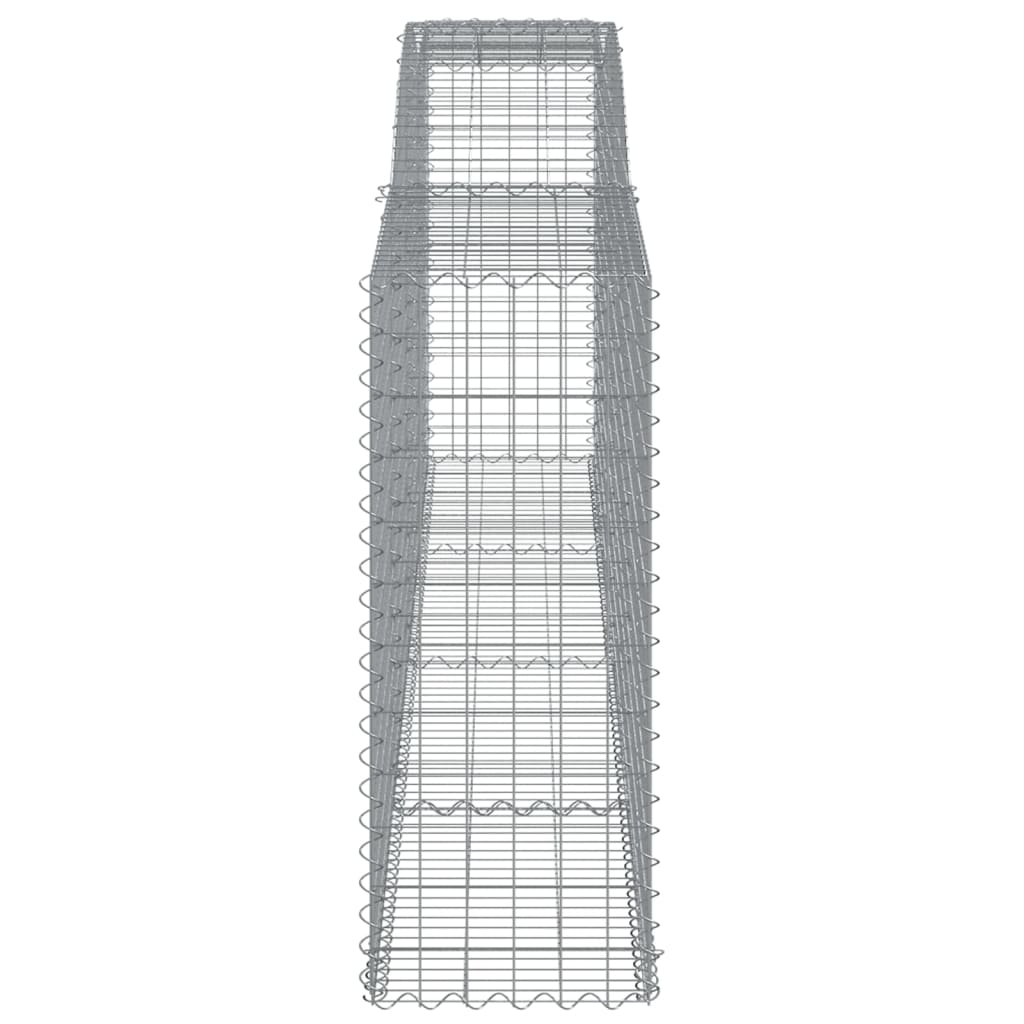 vidaXL Gabionen mit Hochbogen 25 Stk 400x50x120/140cm Verzinktes Eisen